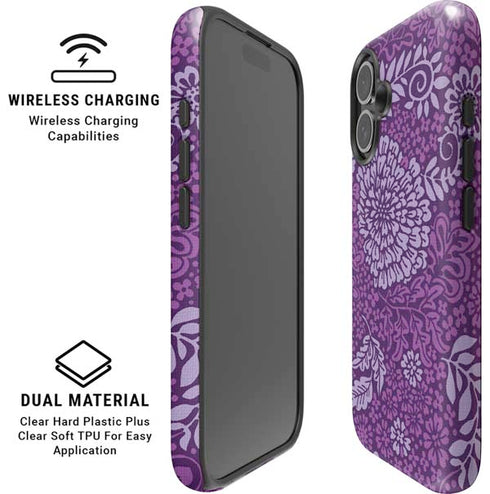 Radiant Orchid Floral iPhone 16 Plus Magsafe Impact Case